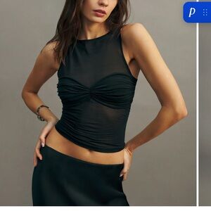 Reformation Rose Knit Top Black - Size S